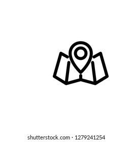Map pin icon. Location sign