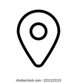 Pin-Symbol zuordnen. Ortszeichen. Vektorgrafik