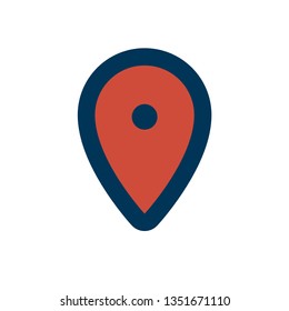 Map pin icon, location symbol