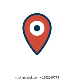 Map pin icon, location symbol