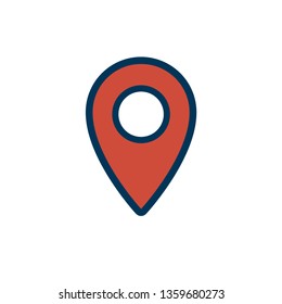Map pin icon, location symbol