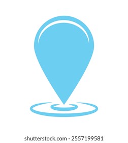 Map pin icon, location symbol, outline vector