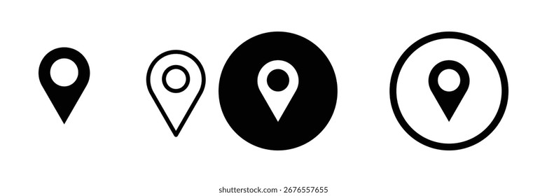 Map pin icon. location symbol. contact us icon design element. vector illustration