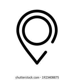 icono del pin del mapa o logotipo símbolo de signo aislado ilustración del vector - iconos vectoriales de estilo negro de alta calidad
