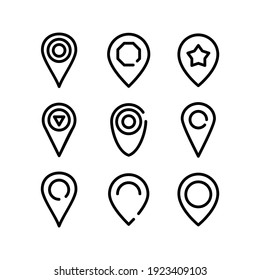 map pin icon or logo isolated sign symbol vector illustration - Collection of high quality black style vector icons
