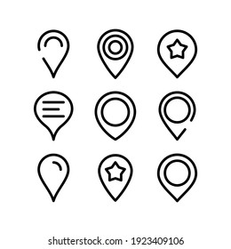 map pin icon or logo isolated sign symbol vector illustration - Collection of high quality black style vector icons
