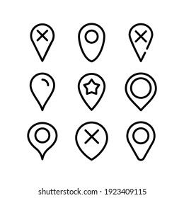 map pin icon or logo isolated sign symbol vector illustration - Collection of high quality black style vector icons
