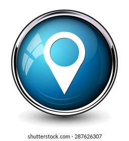 map pin icon, marker button