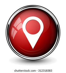 map pin icon, marker button