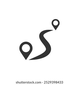 Ícone de pin do mapa. Ilustração de vetor de navegação em fundo branco isolado.