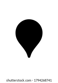 Map pin icon on white background