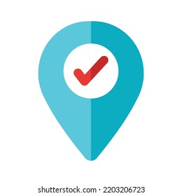 Map pin icon on white background