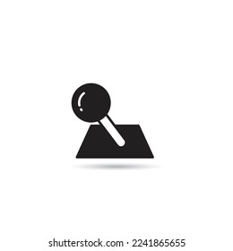 map pin icon on white background