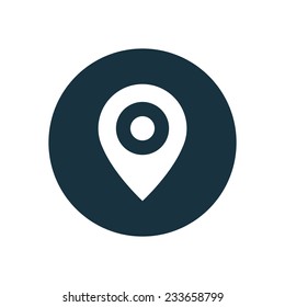 map pin icon on white background 