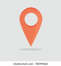Map pin icon. Map pointer vector symbol. Marker sign. Vector illustration