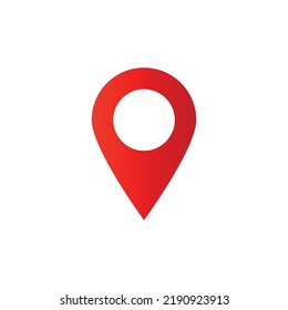 Map pin icon with red gradient