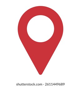 Map Pin Icon Representing Location and Navigation Editable Vector Illustration Isolated on a White Background for Digital Use
