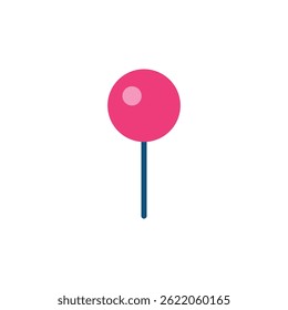 Map pin icon representing location, map markers, or address pin. Vector Illustration