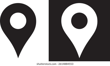 Map pin icon set, pin location icon vector illustration