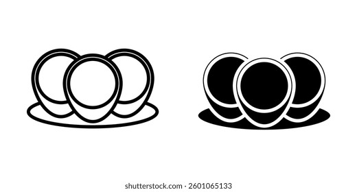 map pin Icon set. Symbol isolated white background. vector illustration. color editable.