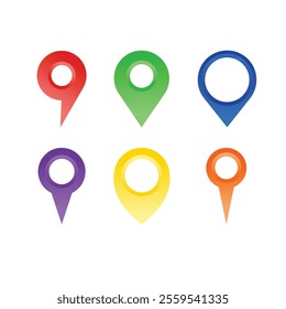 Map Pin Icon Set Vector Design.