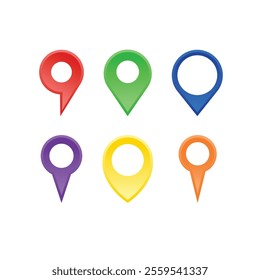 Map Pin Icon Set Vector Design.