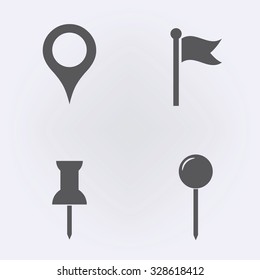 Map Pin Icon set . Vector illustration