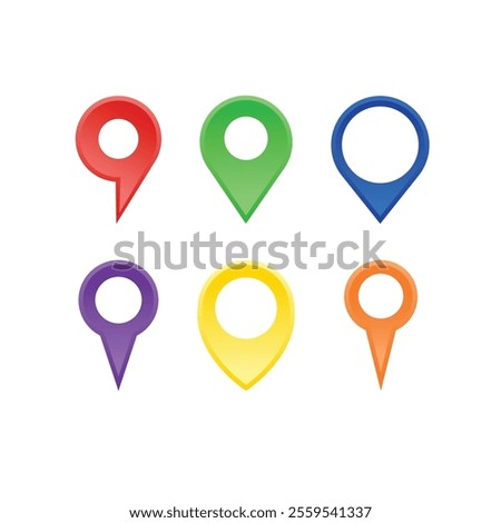 Map Pin Icon Set Vector Design.