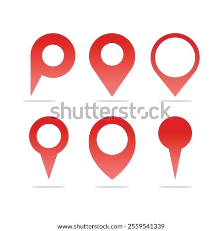 Map Pin Icon Set Vector Design.