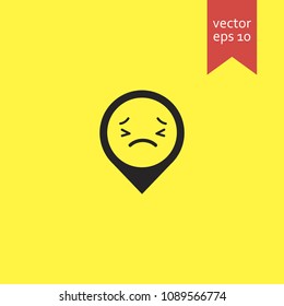 map pin. map pin icon. sign design. Vector EPS 10.