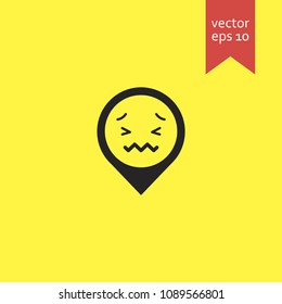 map pin. map pin icon. sign design. Vector EPS 10.