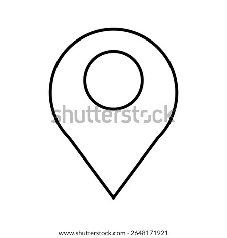 The map pin icon is a standard and familiar visual representation commonly used to mark a specific location or point of interest on a digital or physical map.