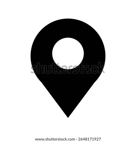 The map pin icon is a standard and familiar visual representation commonly used to mark a specific location or point of interest on a digital or physical map.