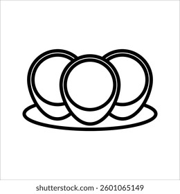 map pin Icon Symbol isolated white background. vector illustration. color editable.