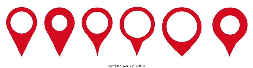Map pin icon. Target and poiner set symbol vector ilustration.