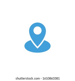 Map pin icon template. Vector illustration 