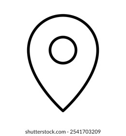 Icono de pin de mapa Conjunto de Ilustración vectorial de línea delgada