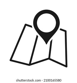 map pin icon trendy design, vector illustration