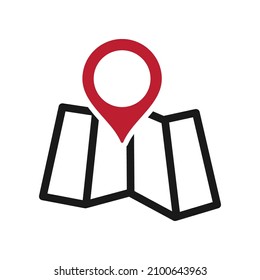 map pin icon trendy design, vector illustration