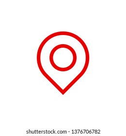 map pin icon in trendy flat design 