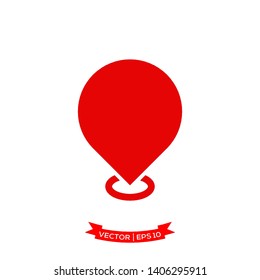 map pin icon in trendy flat design 