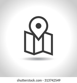 map pin icon. vector