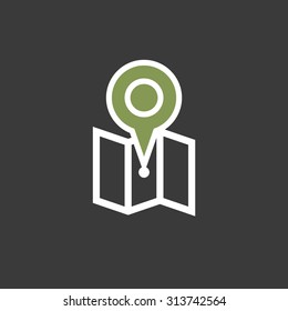 map pin icon. vector