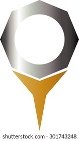 map pin icon vector art