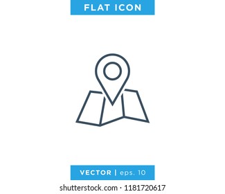 Map Pin Icon Vector Design Template