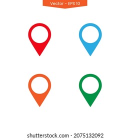 Map pin icon vector design template