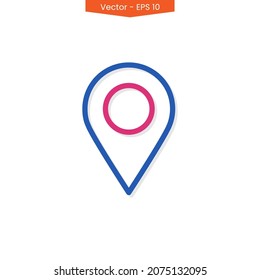 Map pin icon vector design template