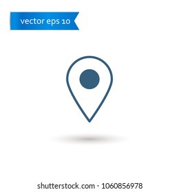 map pin. map pin icon. map pin vector. flat style. sign design vector. sign design. Vector EPS 10