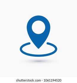 Map pin icon vector illustration. Linear symbol with thin outline. The thickness is edited. Minimalist style.