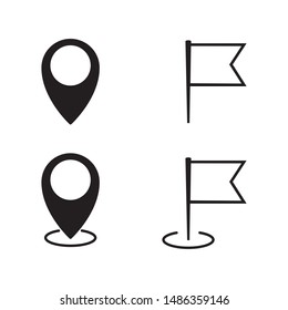 Map pin icon. Vector illustration